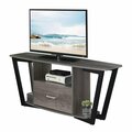 Convenience Concepts 60 in. Graystone 1 Drawer TV Stand with Shelves 112085CGYBL